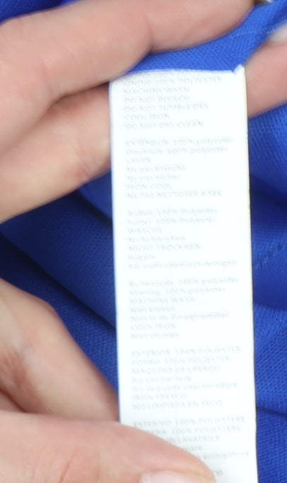 Boohoo Women’s Blue Floral Playsuit Size 8 V-Neck Short Sleeve