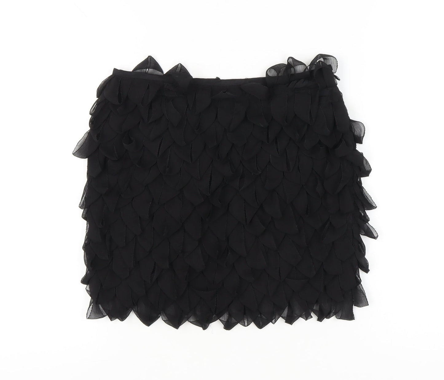 ASOS Women’s Black Mini Skirt Size 10 Viscose Party Cocktail Layered