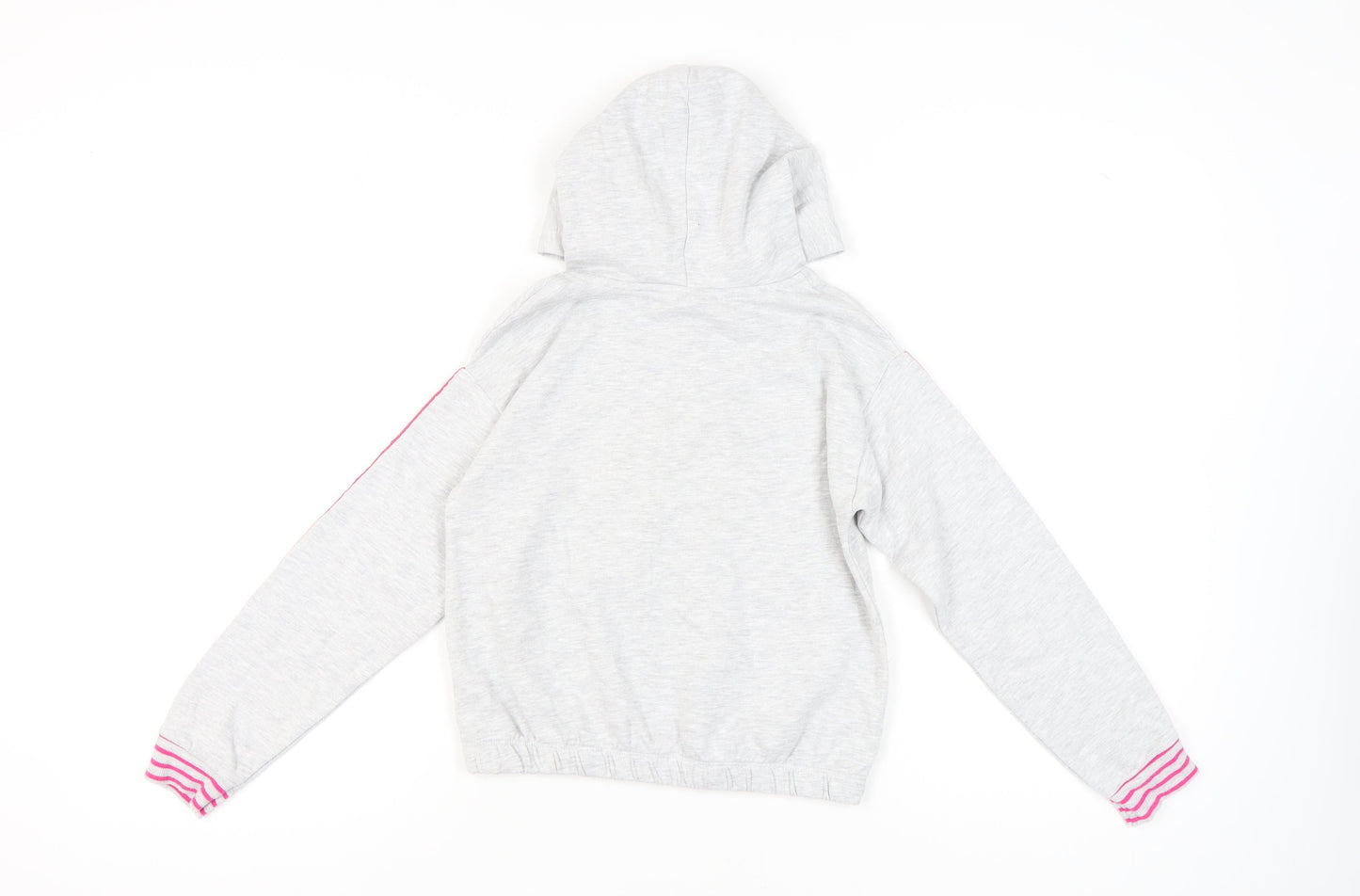 George Girls Trolls Hoodie Grey Sequin Pullover Hooded Sweatshirt 9-10Y