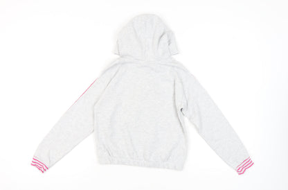 George Girls Trolls Hoodie Grey Sequin Pullover Hooded Sweatshirt 9-10Y