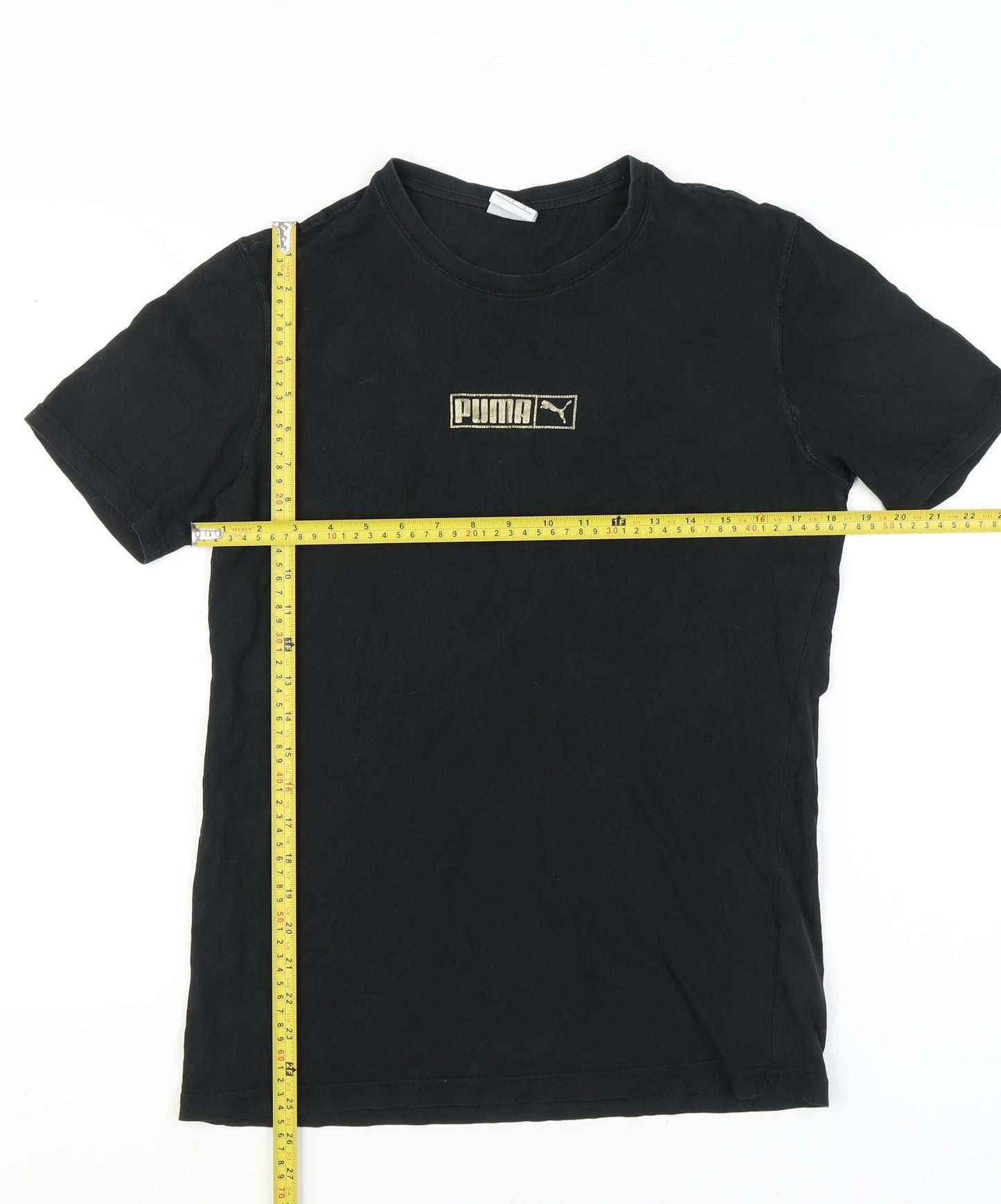 Puma Men's Black Small Logo T-Shirt Crew Neck Short Sleeve
