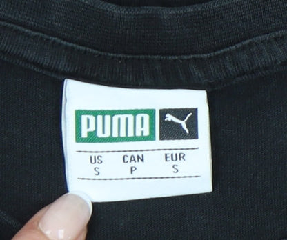 Puma Men's Black Small Logo T-Shirt Crew Neck Short Sleeve