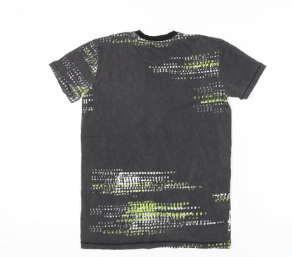 Guess Boys Black Logo Graphic T-Shirt Size 14 Years Short Sleeve Crew Neck