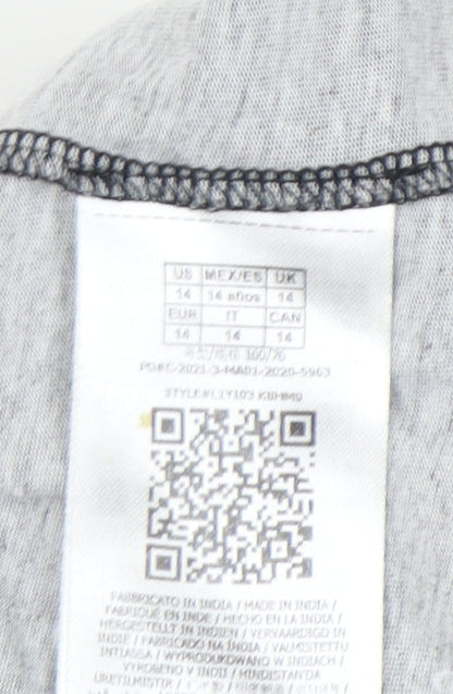 Guess Boys Black Logo Graphic T-Shirt Size 14 Years Short Sleeve Crew Neck