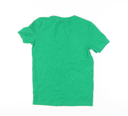 Kappa Boys Green 12 Years Logo Football Graphic Short Sleeve T-Shirt