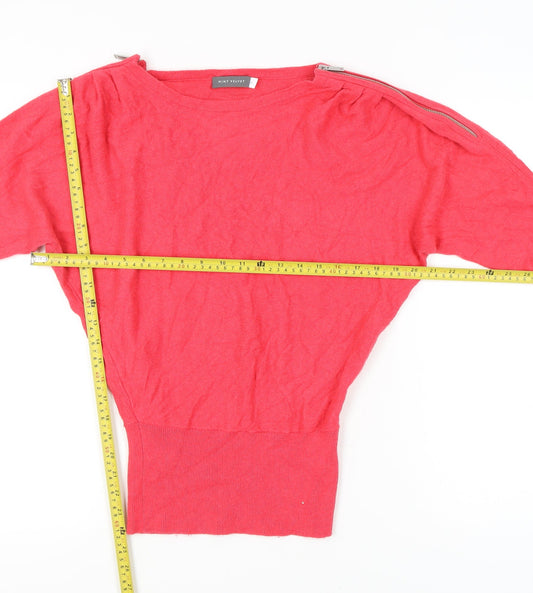 Womens UK Size XS Mint Velvet Pink Pullover Jumper