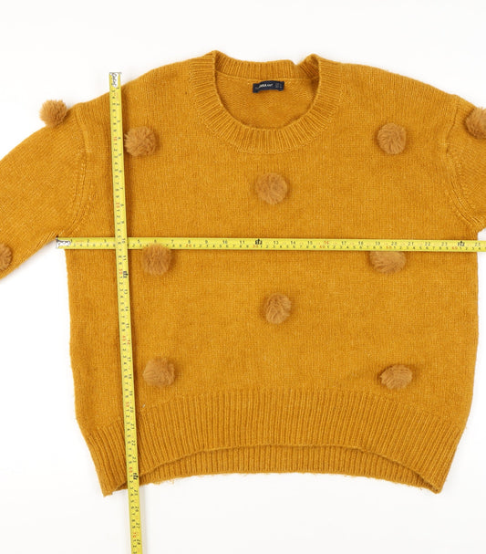 Womens UK Size S Zara Yellow Pullover Jumper