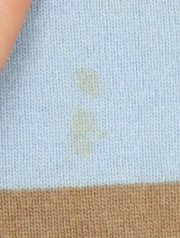 Reiss Men’s Brown Blue Striped Cashmere Blend Jumper L Crew Neck