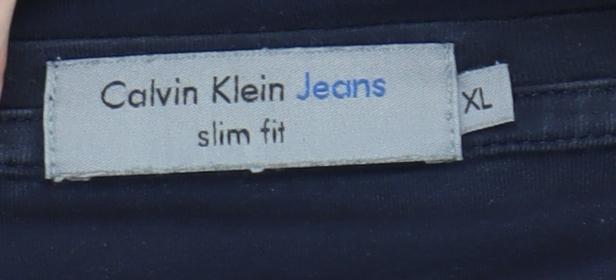 Mens UK Size XL Calvin Klein Jeans Blue  T-Shirt