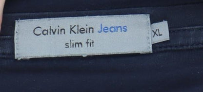 Mens UK Size XL Calvin Klein Jeans Blue  T-Shirt