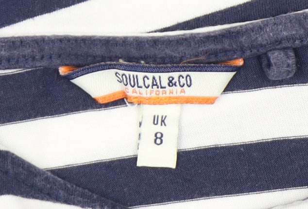 Womens UK Size 8 SoulCal & Co Blue Basic Tank