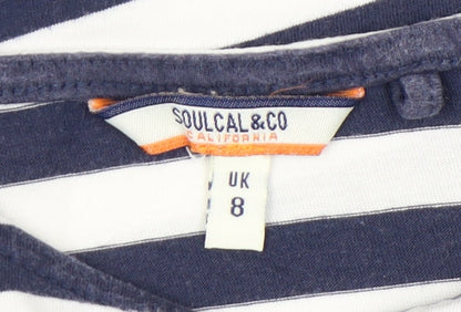 Womens UK Size 8 SoulCal & Co Blue Basic Tank