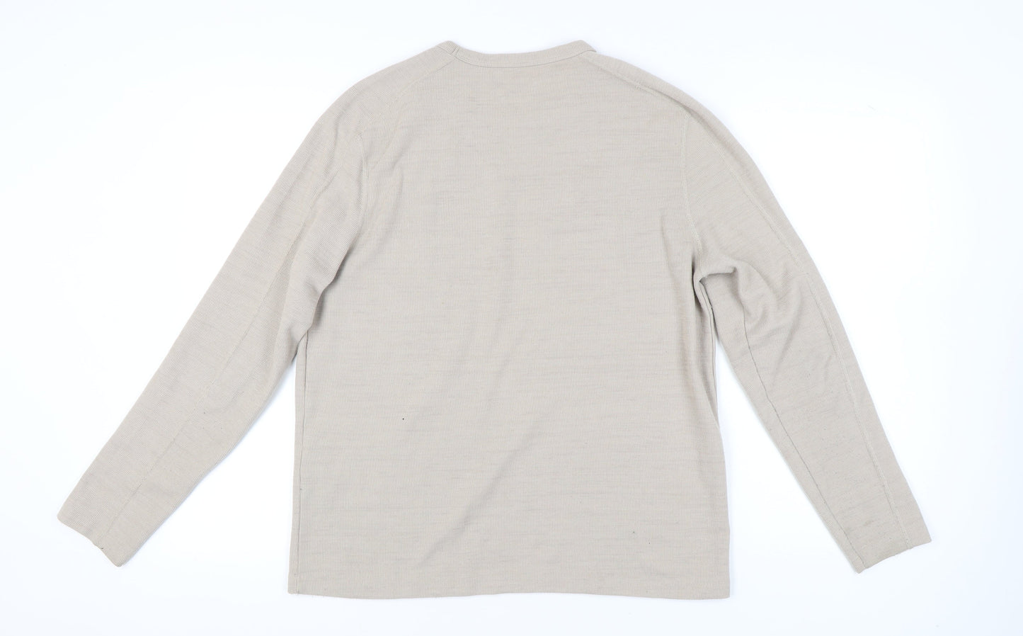 AllSaints Mens Beige Medium Pullover Jumper Crew Neck Knit