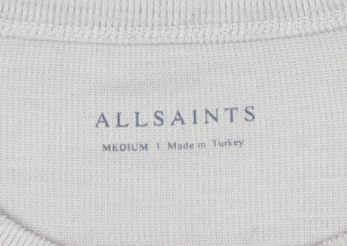 AllSaints Mens Beige Medium Pullover Jumper Crew Neck Knit