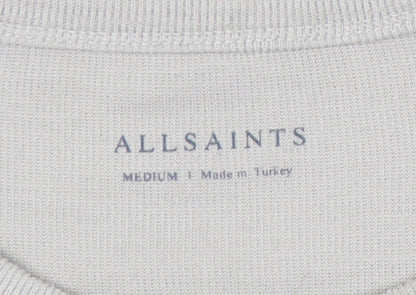 AllSaints Mens Beige Medium Pullover Jumper Crew Neck Knit