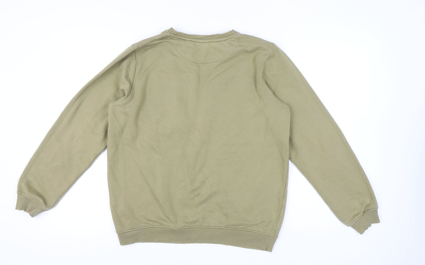 Holyfield Boys Green Pullover Sweatshirt 14-16Y Regular Fit Crew Neck