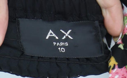 AX Paris Women’s Multicoloured Floral Strapless Cotton Blouse Size 10