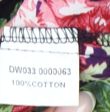 AX Paris Women’s Multicoloured Floral Strapless Cotton Blouse Size 10