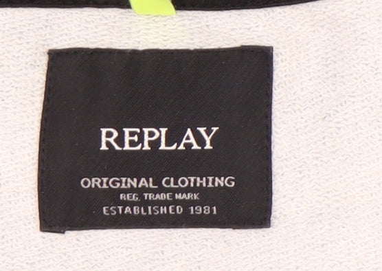 Mens UK Size 2XL Replay Grey Pullover Sweatshirt