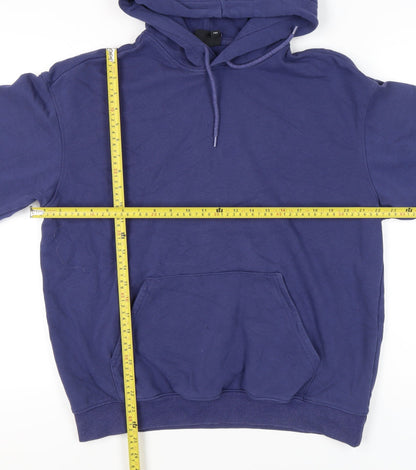 Mens UK Size M H&M Blue Pullover Hoodie
