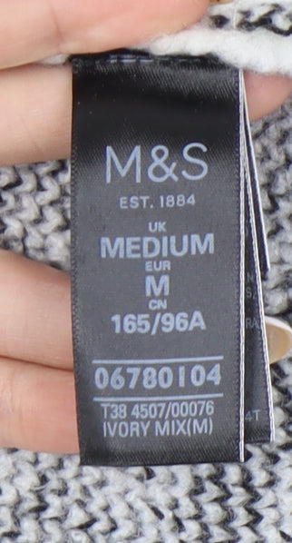 Womens UK Size M Marks and Spencer Ivory Cardigan Jumper