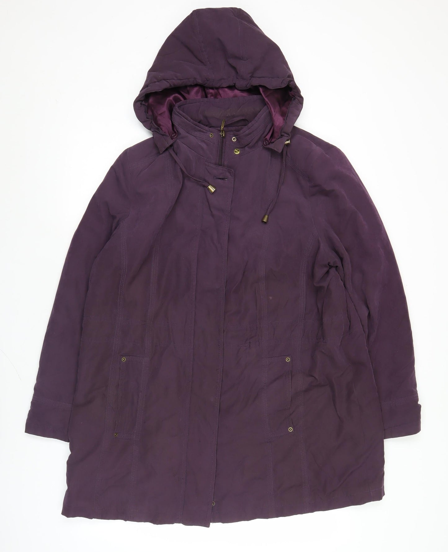 Womens UK Size M BM Purple Parka Coat
