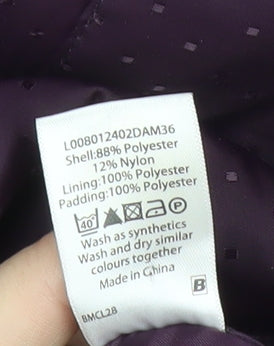 Womens UK Size M BM Purple Parka Coat