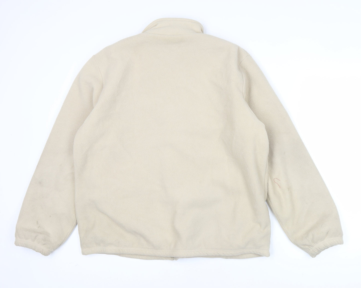 Active Womens Beige Fleece Full Zip Jacket Size M Regular