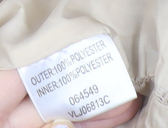 Active Womens Beige Fleece Full Zip Jacket Size M Regular