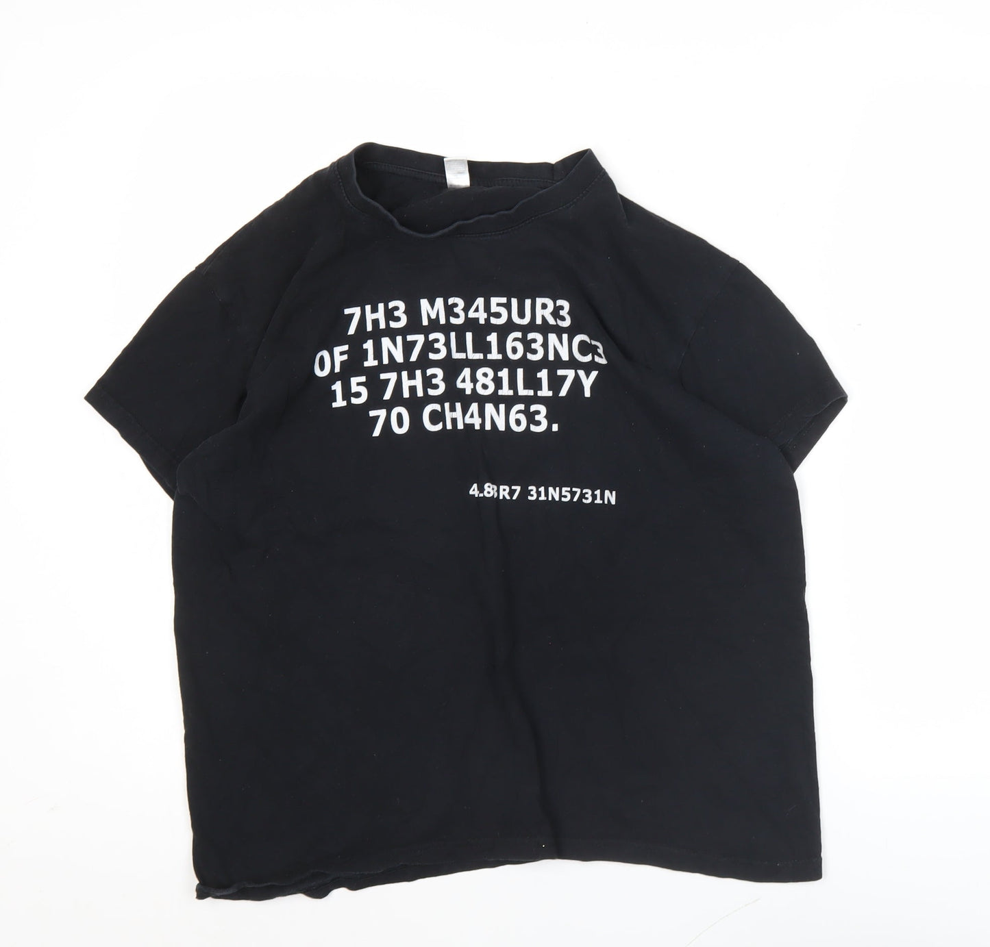 Unisex Adults UK Size M Unknown Black Basic T-Shirt