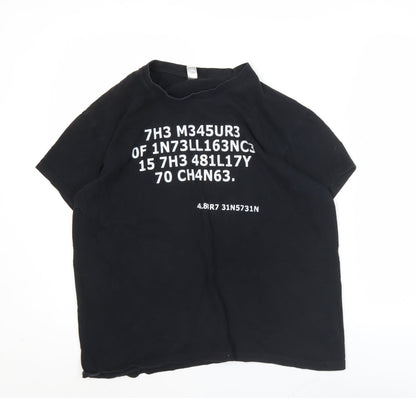 Unisex Adults UK Size M Unknown Black Basic T-Shirt