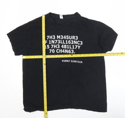 Unisex Adults UK Size M Unknown Black Basic T-Shirt