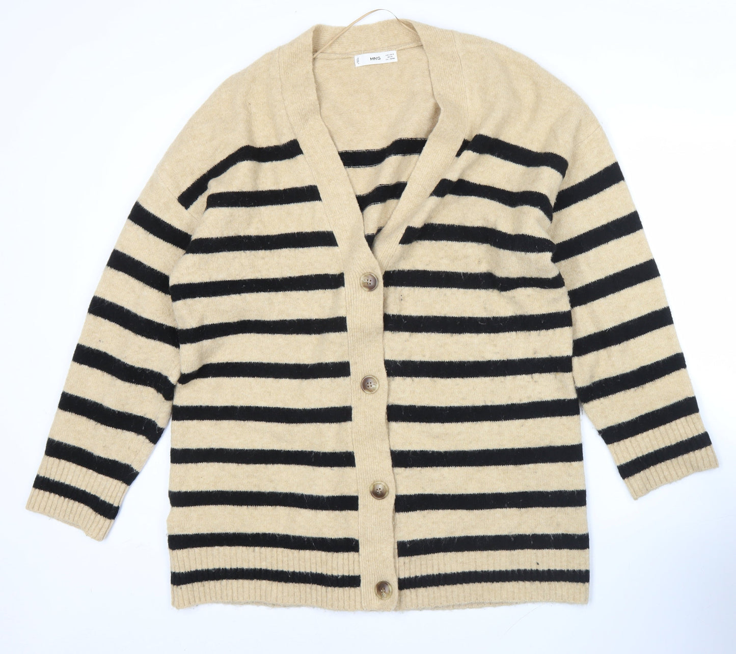 Womens UK Size M MNG Beige Cardigan Jumper