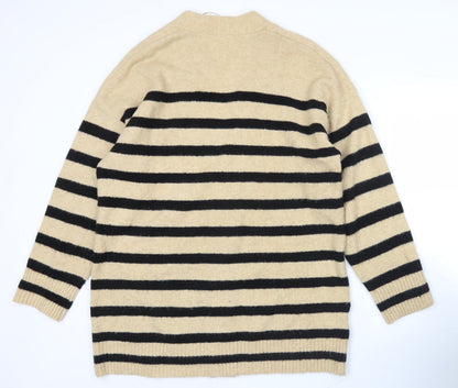 Womens UK Size M MNG Beige Cardigan Jumper