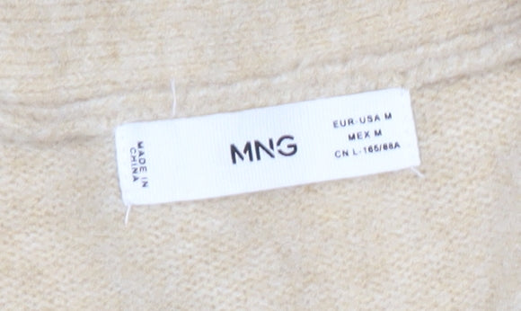 Womens UK Size M MNG Beige Cardigan Jumper