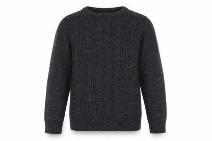 Stag and Hart Mens Grey Cable Knit Acrylic Jumper Size S
