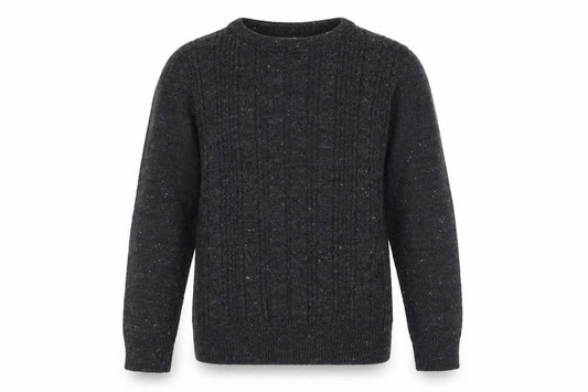 Stag and Hart Mens Grey Cable Knit Acrylic Jumper Size S