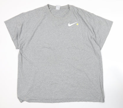 Nike Mens Grey 2XL Short Sleeve Crew Neck Cotton T-Shirt