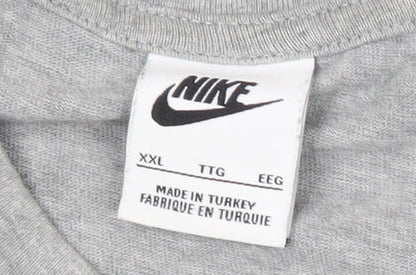 Nike Mens Grey 2XL Short Sleeve Crew Neck Cotton T-Shirt