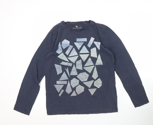 Tom Tailor Boys Blue Long Sleeve Graphic Print Cotton T-Shirt 12-13Y