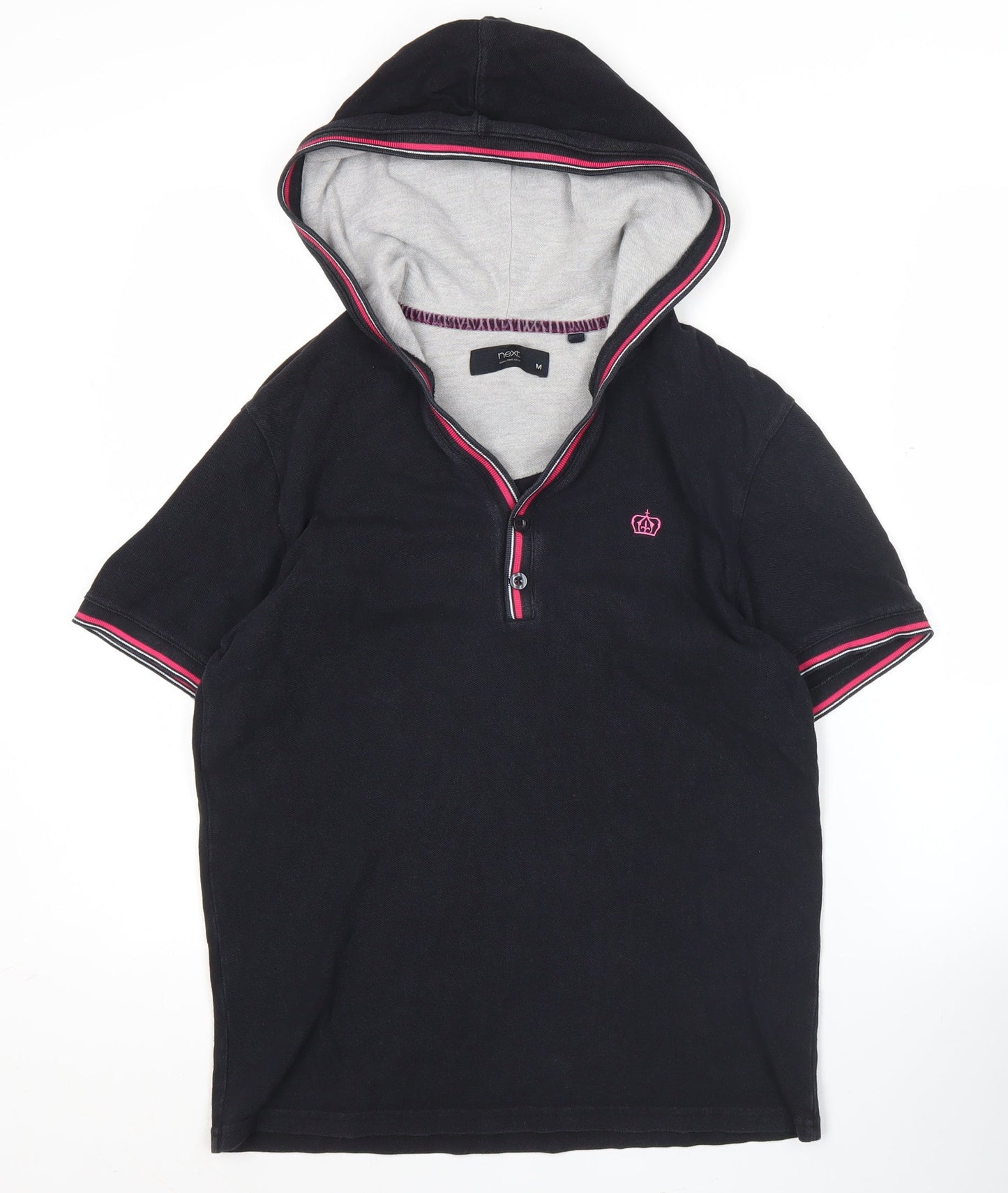 Womens UK Size M NEXT Black Basic Polo