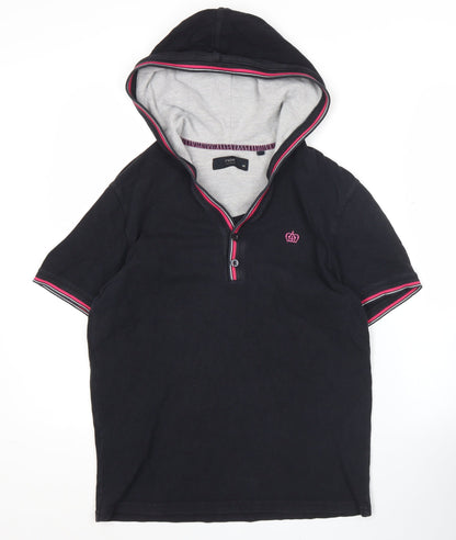 Womens UK Size M NEXT Black Basic Polo