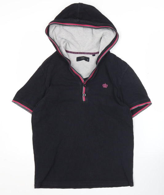 Womens UK Size M NEXT Black Basic Polo