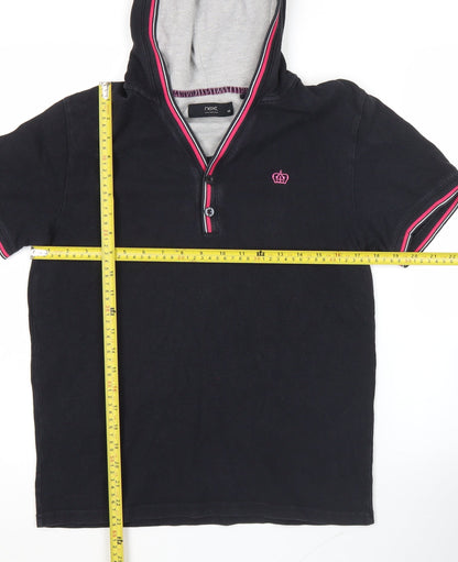Womens UK Size M NEXT Black Basic Polo