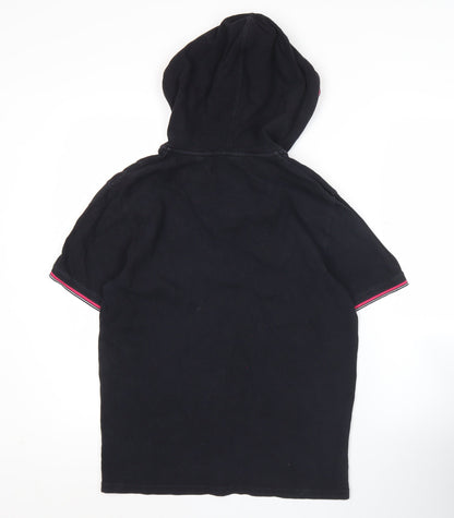 Womens UK Size M NEXT Black Basic Polo