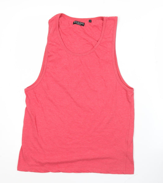 Womens UK Size S Brave Soul Pink Basic Tank