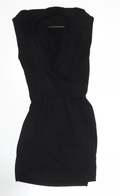 mbyM Womens Black Strapless Knee Length Dress Size M Party Cocktail