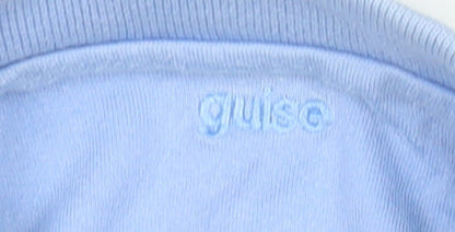 Guise Men’s Blue Striped Cotton Polo Shirt Size L Casual