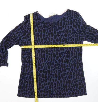 Boden Women’s Blue Animal Print Tunic Blouse UK 12 Long Sleeve