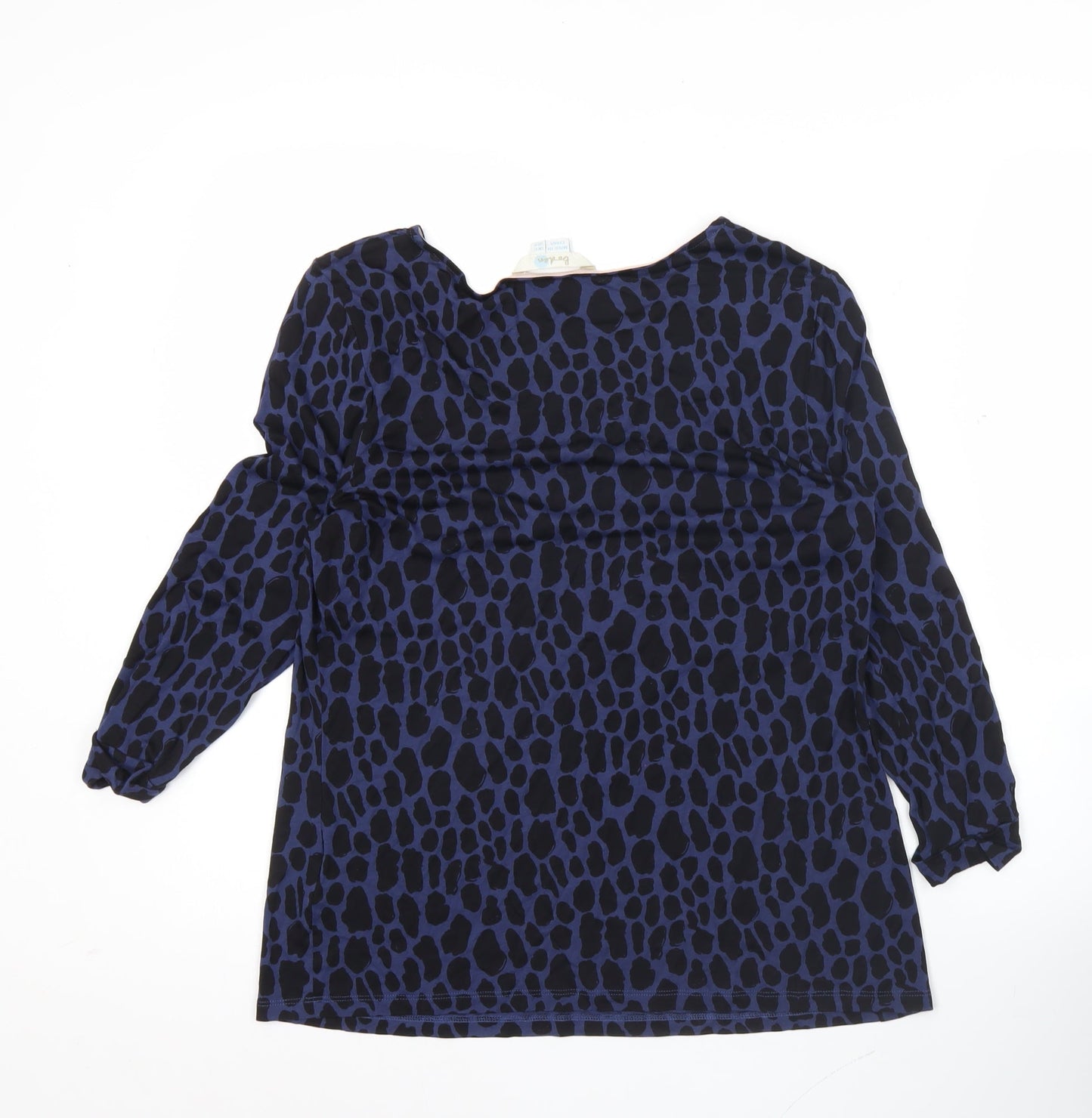 Boden Women’s Blue Animal Print Tunic Blouse UK 12 Long Sleeve